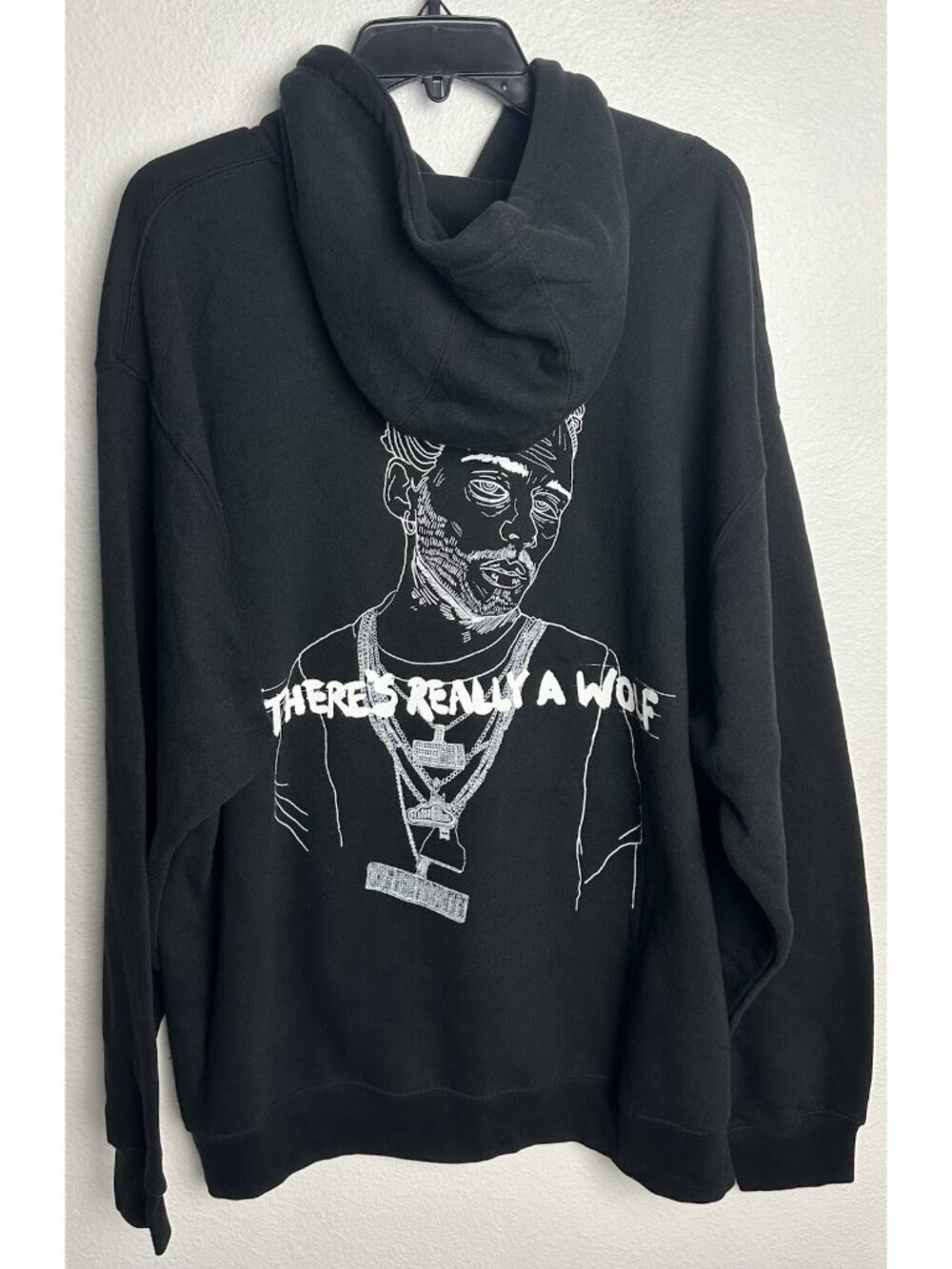Russ Merch There's Really A Wolf Portrait Hoodie Black Men's XXL Graphic - Picture 14 of 15